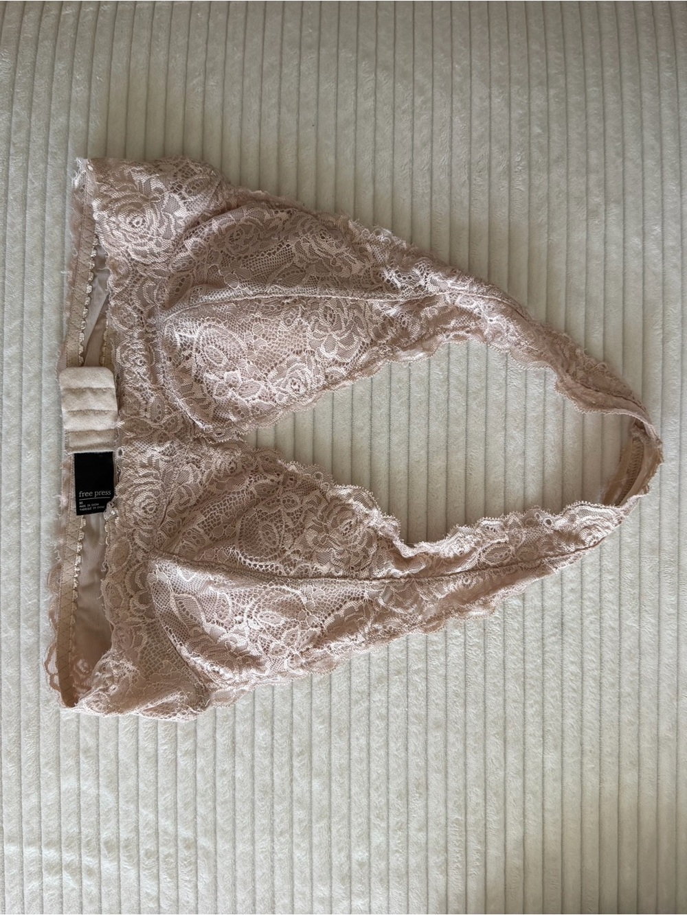 Free Press Lace Bralette in Blush Pink